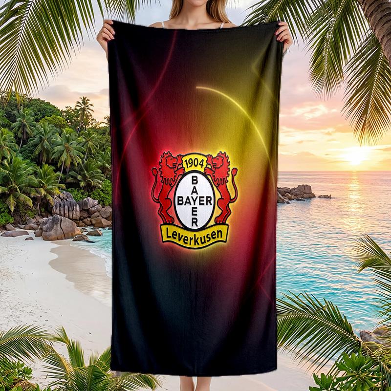 Bayer Leverkusen Football Beach Towel Soft Microfiber Summer Towel Quick Dry Absorbent Towel for Beach Swimming Pool Travel