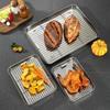 Removable BBQ Tray with Cooling Rack Oven Rack Stainless Steel Baking Pan  for Cooking Roasting