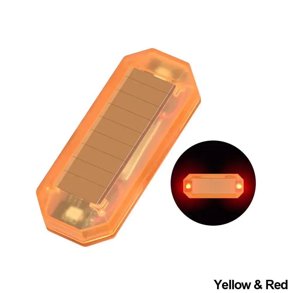 Mini LED Solar Power Bil Varningsljus Natt Säkerhet Simulerat larm Trådlös Stöldskyddslampa Strobe Dummy Larmlampa