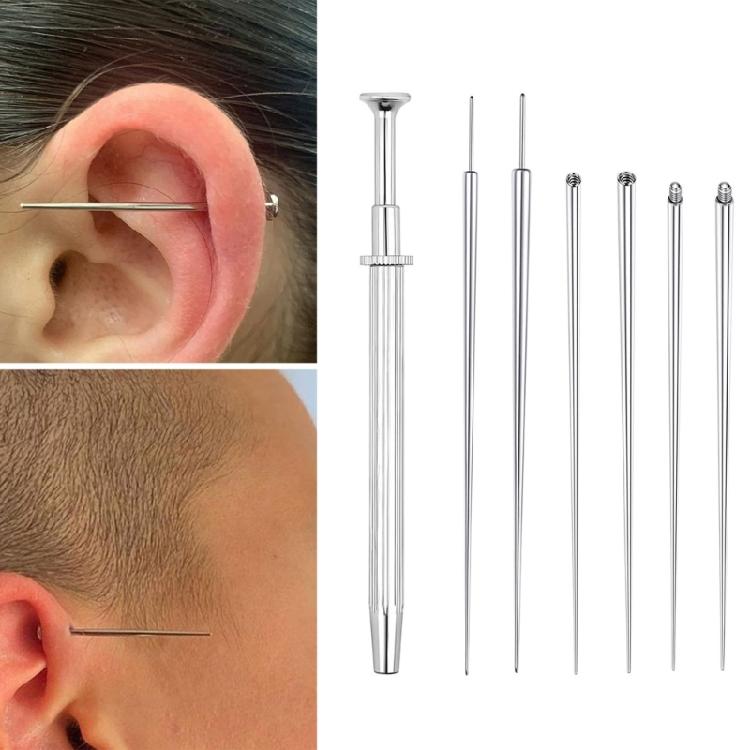 Kit Applicatori per Gioielli per il Corpo per Orecchio Naso Labbra Include Perni Filettati Senza Filettatura Accessori per Piercing in Acciaio Inossidabile