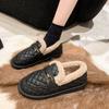 Autumn and Winter with Plush and Thick Metal Buckle Loafers for Women