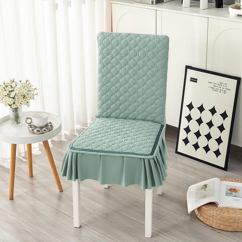 

Chair Cover Cover Cushion Backrest Integrated Universal Thickened Four-season Non-slip Dining Table Stool Cover One-piece Chinese Seat Cushion One Size