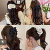 Cloud Wave Point Back of Head Banana Clip Broken Flower Hair Display Volume Hair Horizontal Clip High Ponytail Hairpin Headwear Bow