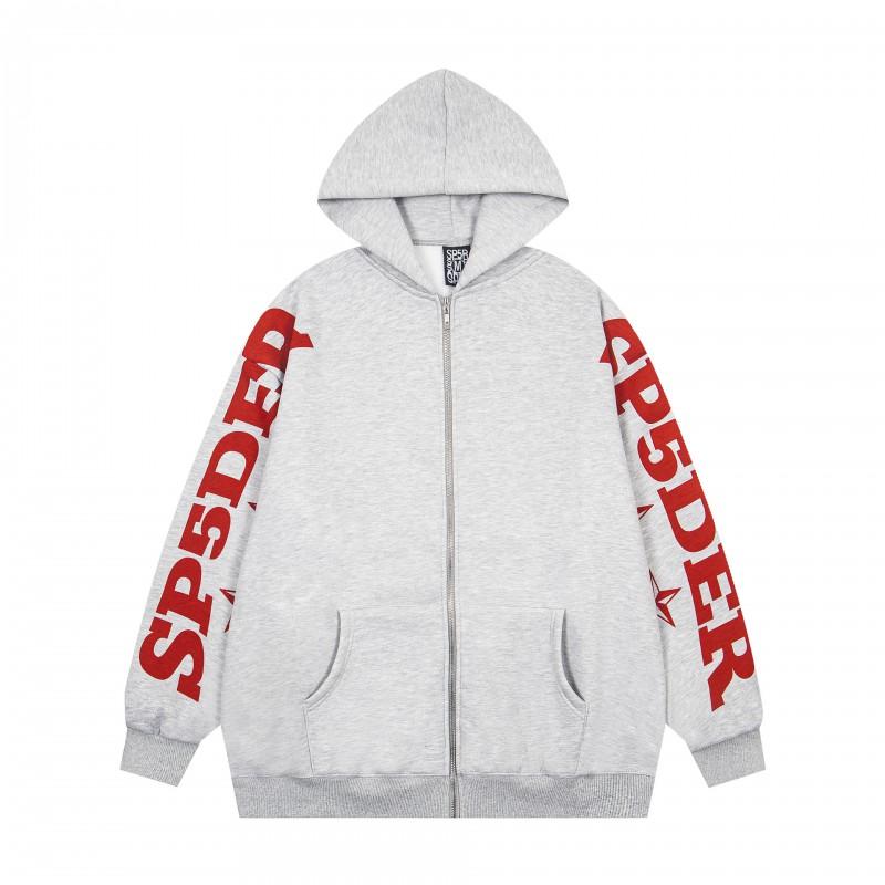 Mens Oversized Hooded Sweatshirt With Spiderweb Foam Print Cotton Fleece-Lined