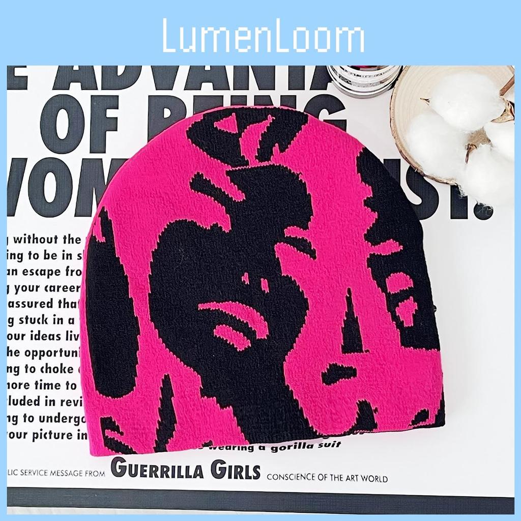 Knit Hat For Men Women With Cartoon Character Embroidery For Fall Outdoor Casual Warmth