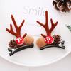 Christmas Decorative Deer Antler Hair Clip Party Costume Accessory Halloween Adult Hair Card Adorable Girl Heart Festival Gift
