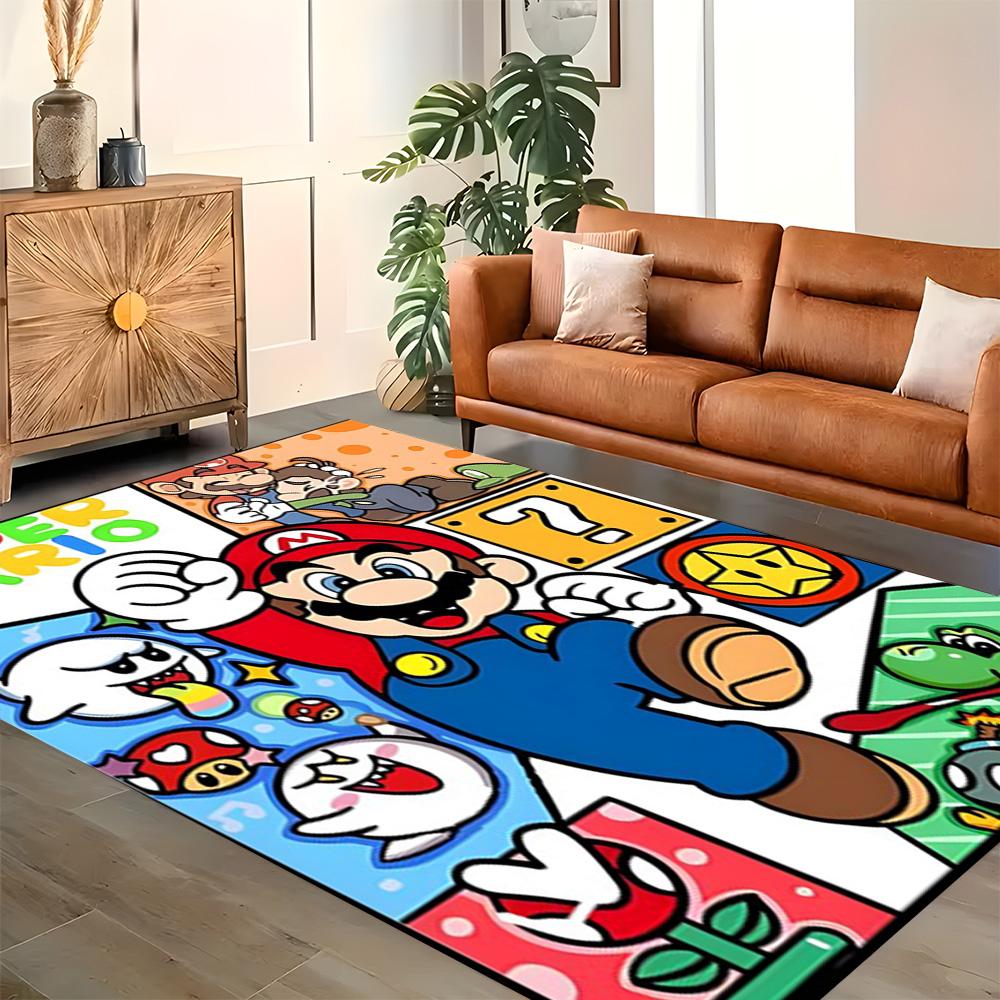Super Mario Adventure for Living Room rug, Bedroom, Study Room, Hallway Decoration, Perfect for Home Decoration or Holiday Gifts