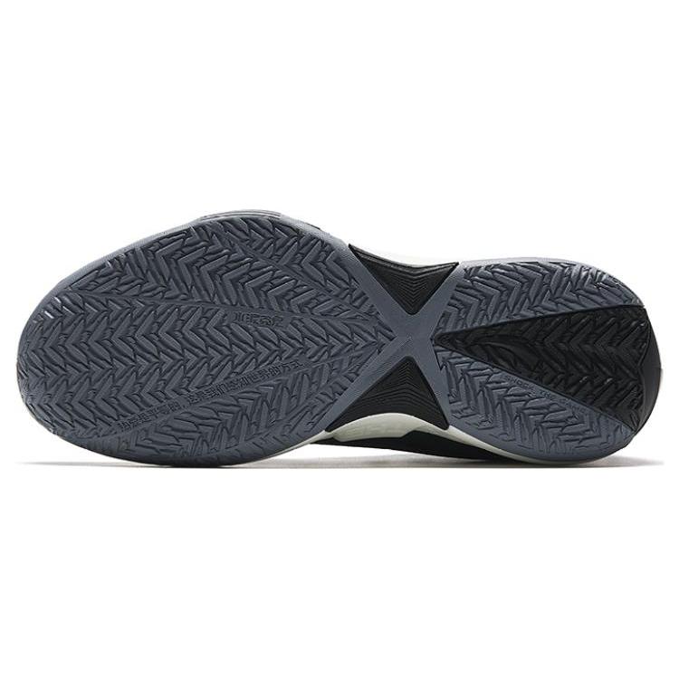 New Anta Charge 5 Cushioning Anti Slip And Wear Resistant Low Top Basketball Shoes Men's Black White 112331603-3