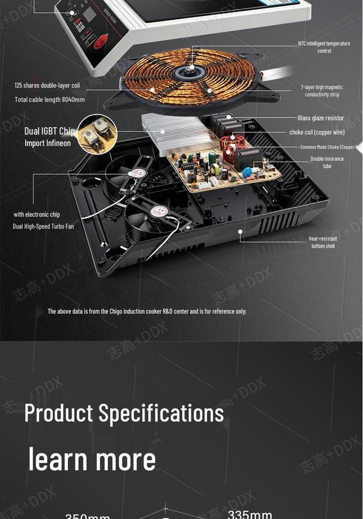 Zhigao 3500W Commercial Induction Cooker - High Power Stir-fry Model for Home and Restaurant Use