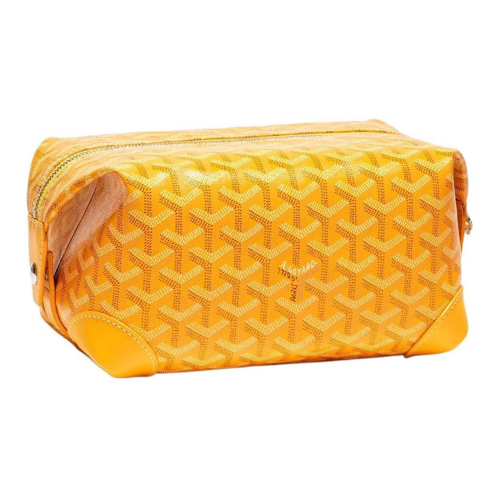 Goyard Monogram Zip Travel Toiletry Bag Unisex Travel Bag Yellow BOEING025TY-08CL08P