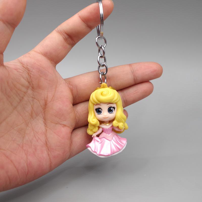 Mermaid Cinderella Rapunzel Keychain Bag Charm Pendant Figurine Gift