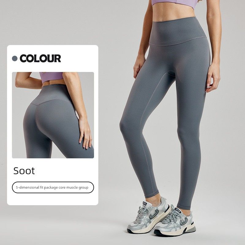 

Export New Arrival High Waist Nude Feel Yoga Pants Women s Outwear No Side Seam Back Pocket Peach Hip Lifting Sport Tight Pants Soot XL