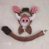 1/4/5/6 Pig Costume Set Pig Ears Headbands Pig Nose Tail Bows Animal Fancy Costume Kit Accessories Party Decors