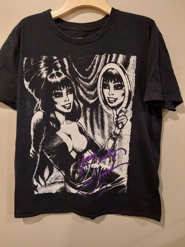 Vintage Elvira Mistress Of The Dark Reprint Gift Fan TShirt AN48154 Unisex T-Shirt L