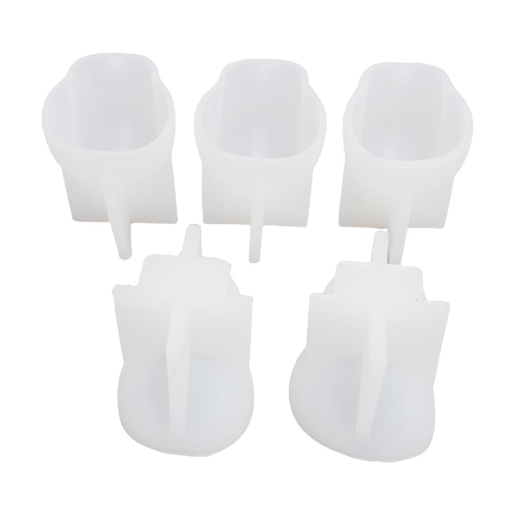 5pcs Cat Mold Microwave Safe Silicone 3D Cat Shaped Mold for Pudding Milk Chocolate Cake