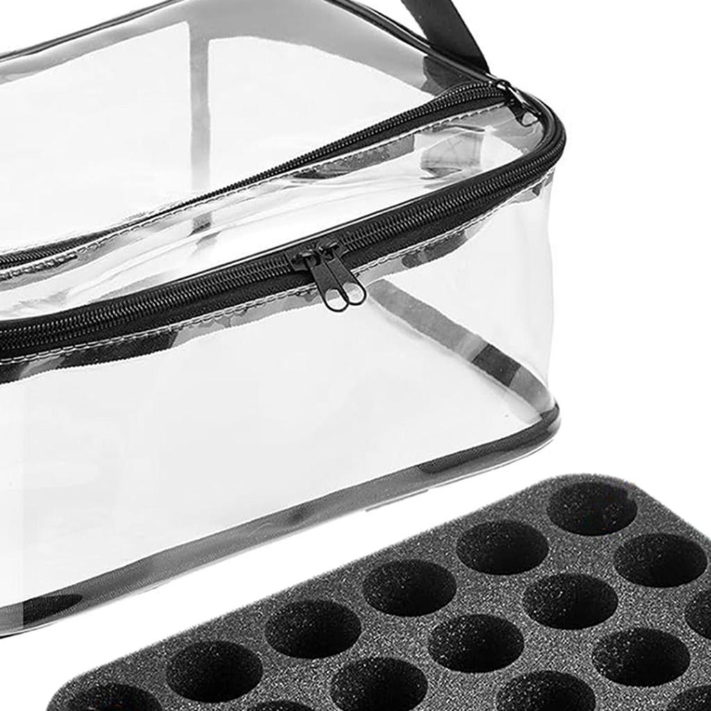 Estojo Organizador de Tintas Bolsa de Transporte Transparente Armazenamento Prático Multiuso de Materiais de Arte para 24