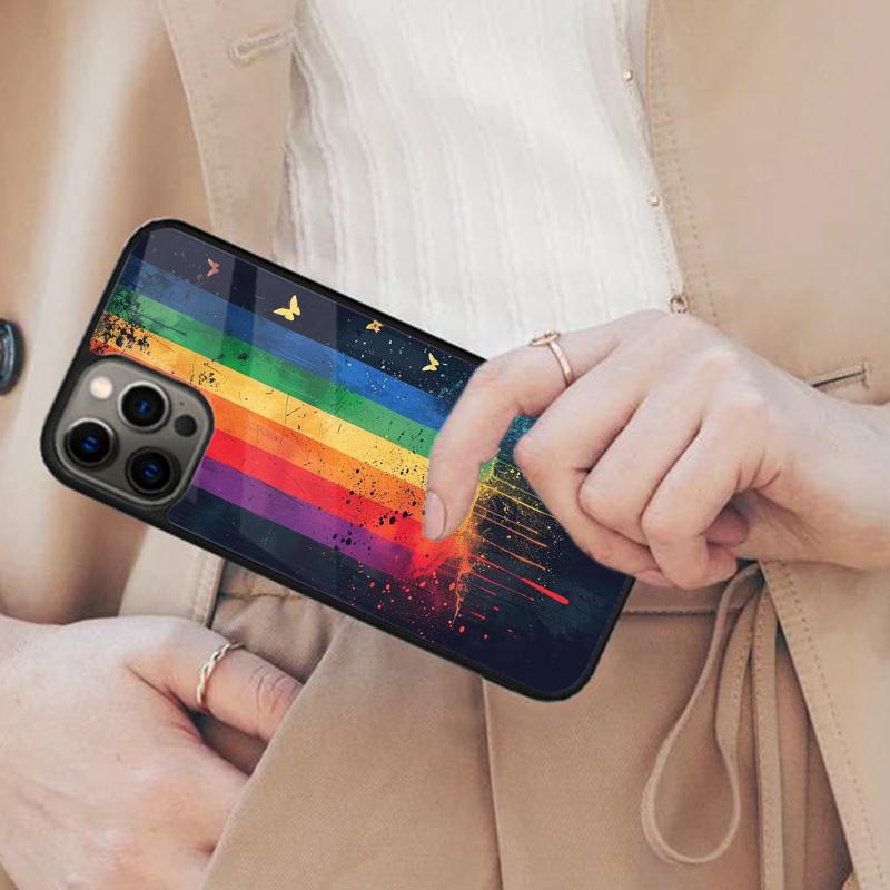 Lgbt Pride Personalised Name Magnetic Phone Case For APPLE iPhone 17 Air 16 14 13 12 Pro Max 15 Plus Wireless MagSafe Cover