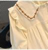 Women's Japanese-Style Sweet Embroidered Shirt with Doll Collar - Summer 2026
