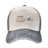 Fernando Alonso Signature Baseball Cap Adjustable Washed Vintage Cotton Denim Distressed Hat for Women Unisex