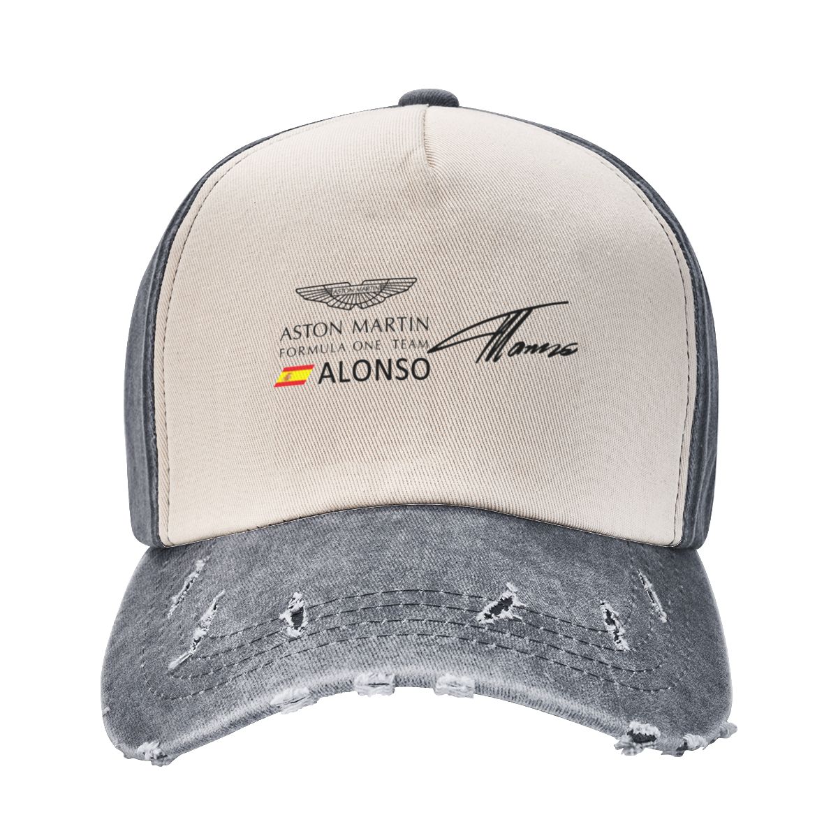 

Фернандо Алонсо фирменная бейсболка регулируемая потертая винтажная хлопковая джинсовая потертая шляпа для женщин унисекс Adjustable