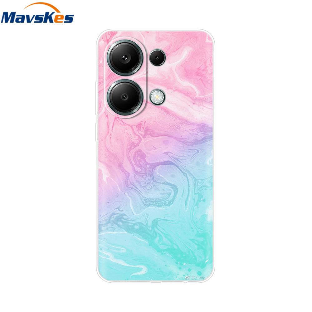 For Poco M6 Pro Case For Xiaomi Poco M6 Pro 4G Cover Fundas Coque Camera Protector Soft Silicone Phone Back Case For Poco M6 Pro