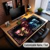 Skull Gothic Theme Custom Mouse Pad Personalized With Name Text Customized Desk Mat For Office Home Decor
