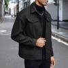 2026 Men's Autumn and Winter New Woolen Jackets European Fashion Simple Solid Color