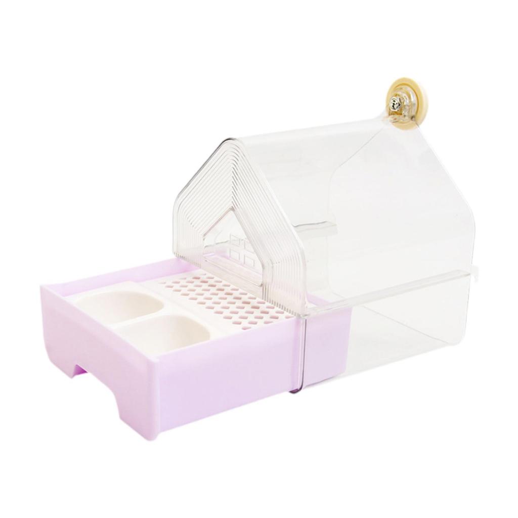 Hanging Bird Bath with Feeder Birds Bath Bowl Shower Box Bird Bathtub for