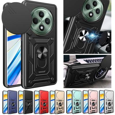Custodia Blindata Per OPPO Reno 12F 12FS 5G Reno12 F FS 5G Cover Protezione Lente Con Anello Supporto Magnetico Coque Fundas