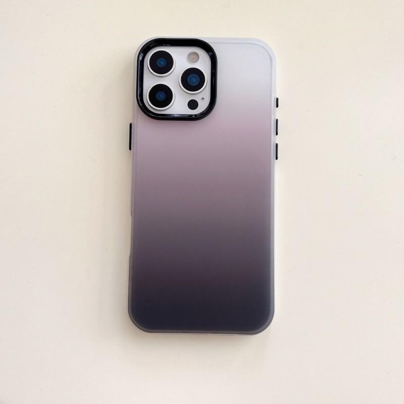 

Suitable 16pm Apple Phone Case New Matte Blend Gradient Magnetic Suction 17promax Skin Feel Half Pack Anti Drop iPhone 13 Pro чорного кольору градієнта