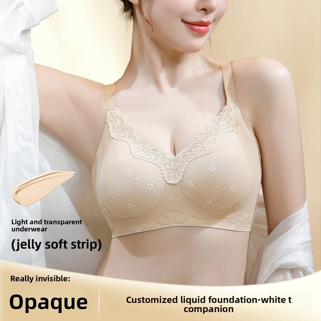 Summer Lightweight Seamless Bra, Small Bust Push Up Full Bust Minimizer Flirty Sexy Wireless Women's Bra