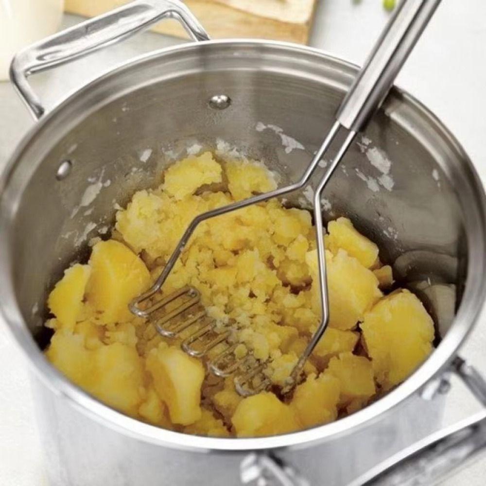 1/2 Pcs Manual Operation Potato Masher Heavy Duty Pusher Fruit Tools Egg Salad Making