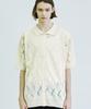 Ssy Wave Punching Short Sleeve Knit Cardigan Cream
