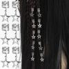 10pcs Star Shape Dreadlocks Beads Hair Braiding Hair Braid Tubes Hollow Out Hair Ring  Women