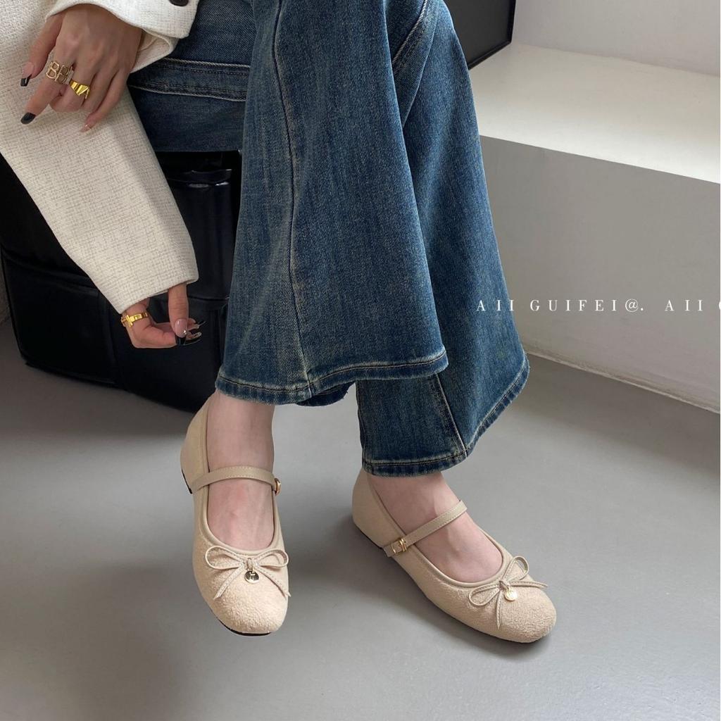 Mary Jane Shoes Women's 2025 New Summer Bow Soft Sole Single Shoes with Skirts Beautiful Commuter Small Heels