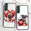 Lovely Puppy Heart Dogs Phone Case For Samsung Galaxy S22 S25 Ultra S21 S10 Plus S26 Edge S20 S23 S24 FE Cover Silicone Soft