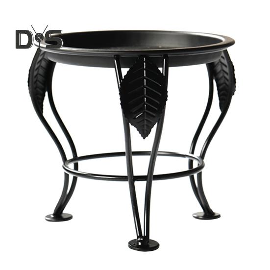 

Металлическая подставка для растений с покрытием, трехногая, круглая стойка для горшков для комнатных и уличных растений чёрный