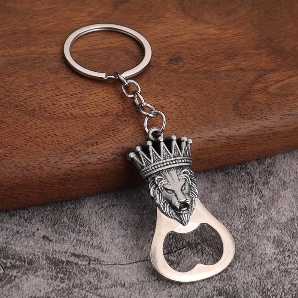 3PCS Zinc Alloy Beer Opener Keyring Embossed Animal Keyring Bottle Opener Keychain Bar Party