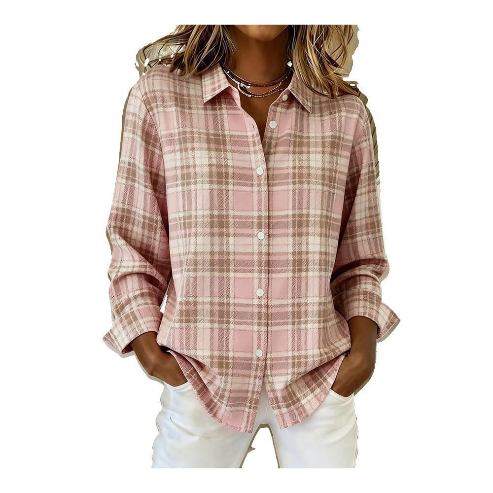 2025 TEMU 3D Print Women's Autumn Shirt - Trendy European & American Style