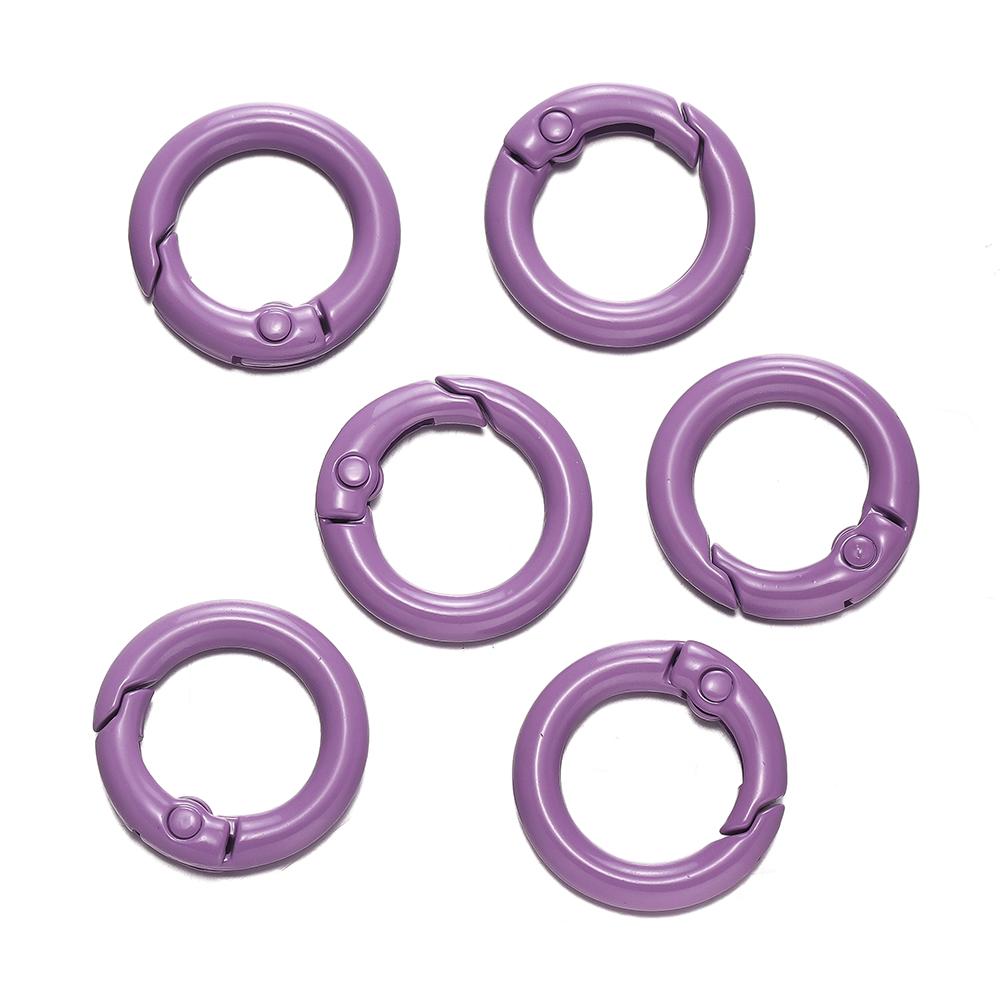 5Pcs Colorful O Ring Spring Clasp Openable Round Carabiner Keychain Clips Hook Dog Chain DIY Jewelry Buckle Connector