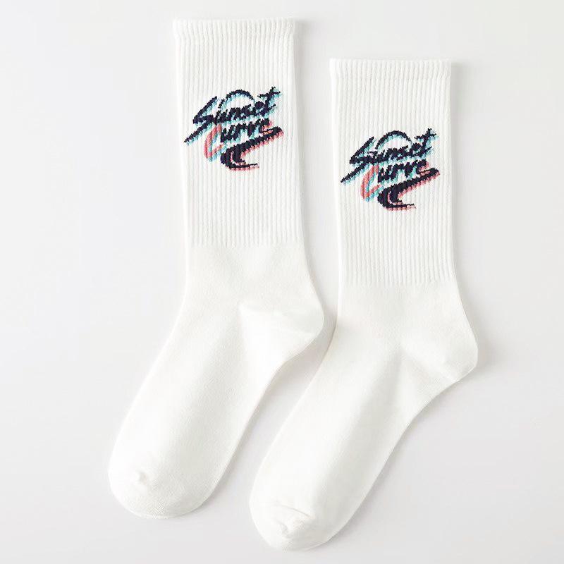 Men's Trendy Mid-Tube Autumn/Winter Basketball Socks - All-Match, Sweat-Absorbing, Breathable Sports Socks