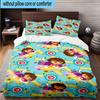 3PCS The Explorer Do-ra Adventure 3pcs Bedding,Including 3PCS Duvet Cover And 2pcs Pillowcases Perfect for Christmas,Ideal for Bedroom, Dormitory