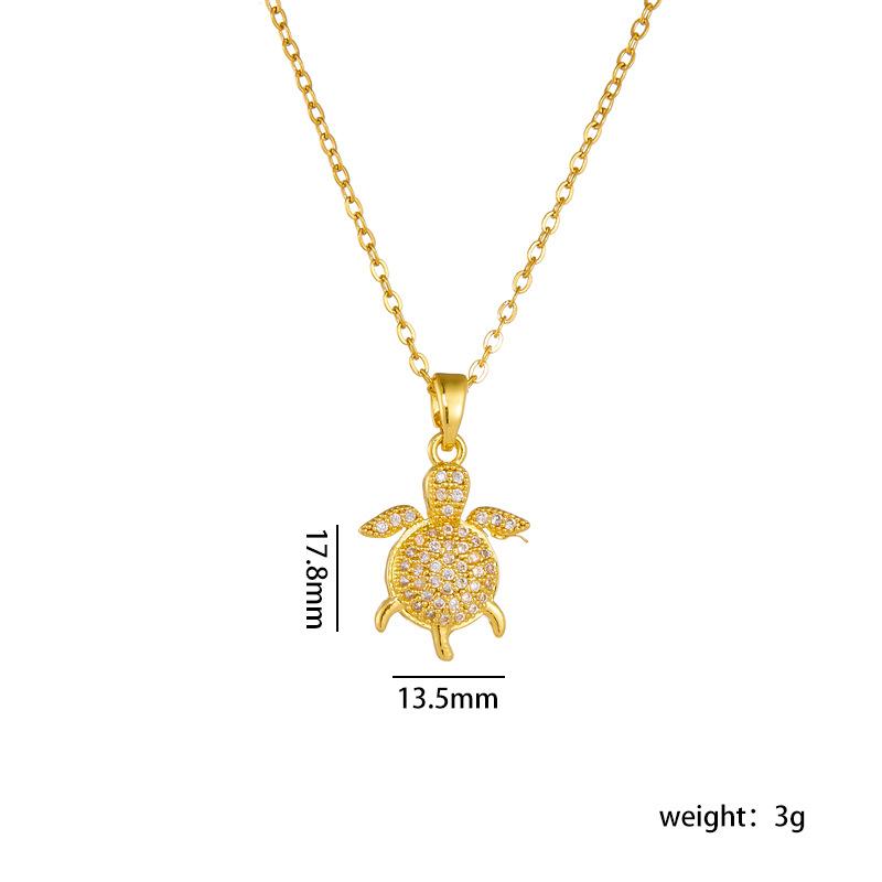 

Colorful Zircon Cute Sea Tortoise Pendant Necklaces for Women Girls Jewelry Gifts Turtle Zircon Pendant Necklace Birthday Gifts