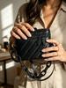 YSL Quilted Makeup Box Bag, Detachable Chain Crossbody Cosmetic Storage Pouch
