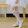 Pack of 1 Pair Girls Breathable Mesh Knee Length Socks Bowknot Accent Socks Stretchy Comfort for 3-10Y Kids