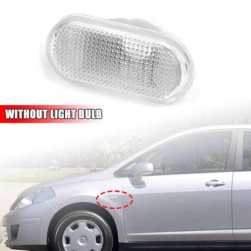 Car Side Marker Light Indicator Shell No Bulbs Turn Signal Lamp Cover Lens For Nissan Versa Qashqai Tiida Pathfinder 26160-AX00A