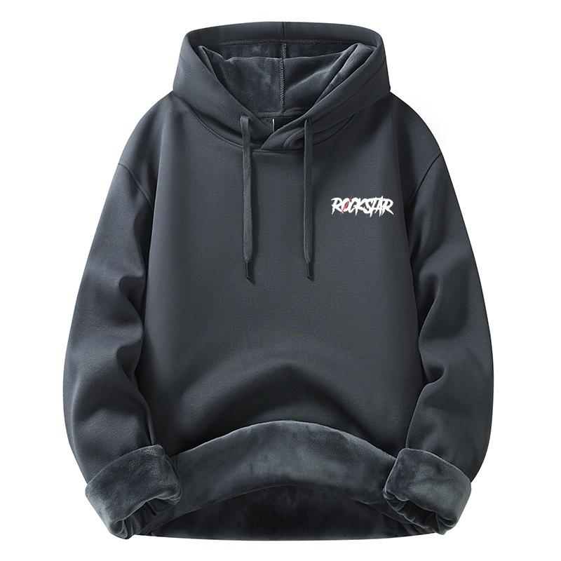 Padded Hooded Sweater Men's Autumn and Winter New Cotton Couple Models Thickened Loose Youth Jacket