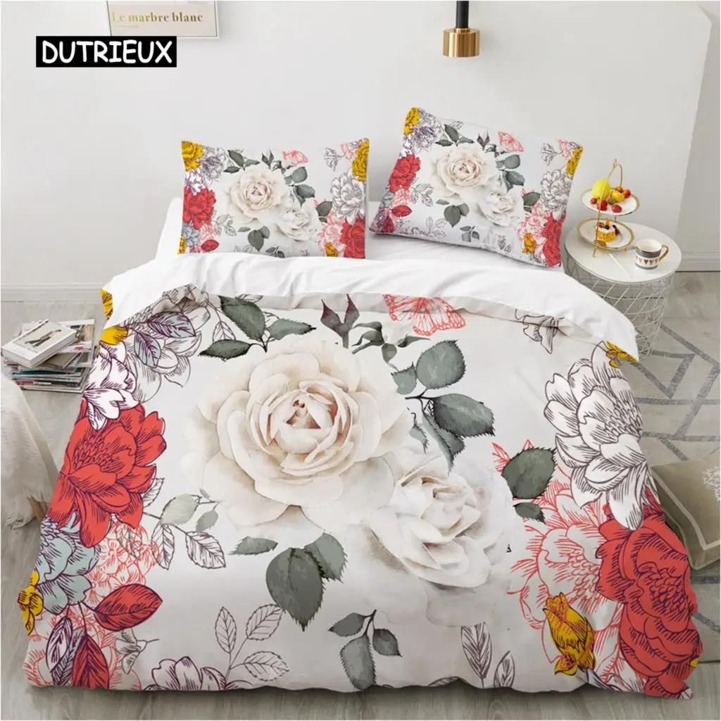 Luxury 3D Bedding Set Europe Double Duvet Cover Comfortable Blanket Quilt Nordic Bed Linen