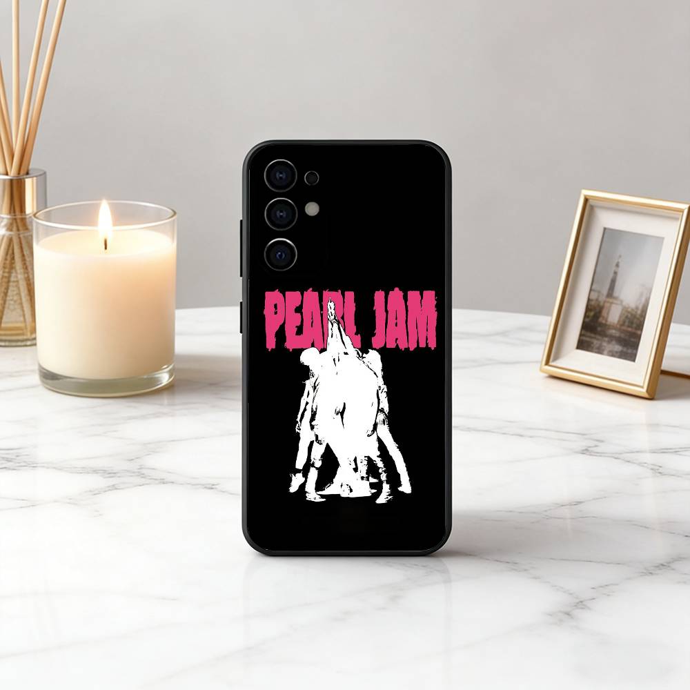 Rock Band P-Pearl J-Jam PJ Phone Case Black Silicone Soft For Samsung S25,S24,S21,S22,S23,S30,Ultra,S20,Plus,Fe,Lite
