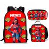 Fortnite Cartoon Printed Backpack Set Lightweight Computer Bag Male And Female School Bag